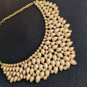 Cream statement necklace